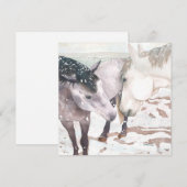 Carte de voeux hivernale "Winter Kisses" (Devant / Derrière)