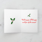 Carte de voeux Ho Ho Mistletoe (Intérieur)
