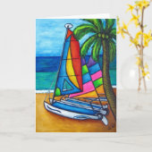 Carte de voeux Hobby colorée (Fleur jaune)