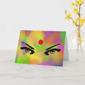 Carte de voeux Holi Powder and Eyes (Fleur jaune)