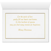 Carte de voeux Holly Joyeux Noël (Intérieur Horizontal (Bas))