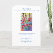 Carte de voeux Hollyhocks (Dos)