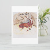 Carte de vœux homard (Debout devant)