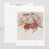 Carte de vœux homard (Devant / Derrière)