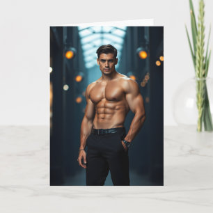 Carte de vœux homme gay Puissance et Confiance