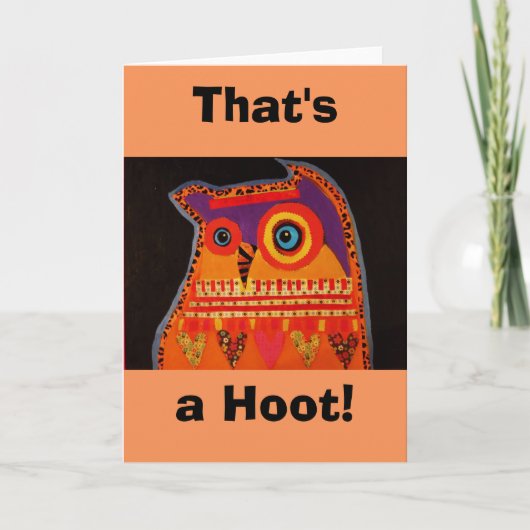 Carte de voeux Hoot Owl (Devant)