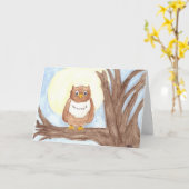 Carte de voeux Hootie (Fleur jaune)