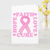 Carte de voeux Hope Faith Love Cure (Fleur jaune)