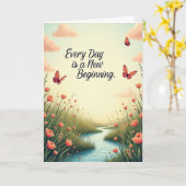 Carte de voeux Hope-Folded (Fleur jaune)