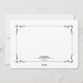 Carte de vœux horizontale avec support orné (Dos)