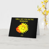 Carte de voeux horizontale de bonne nuit (Fleur jaune)