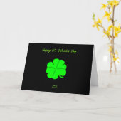 Carte de vœux horizontale de la Saint-Patrick (Fleur jaune)