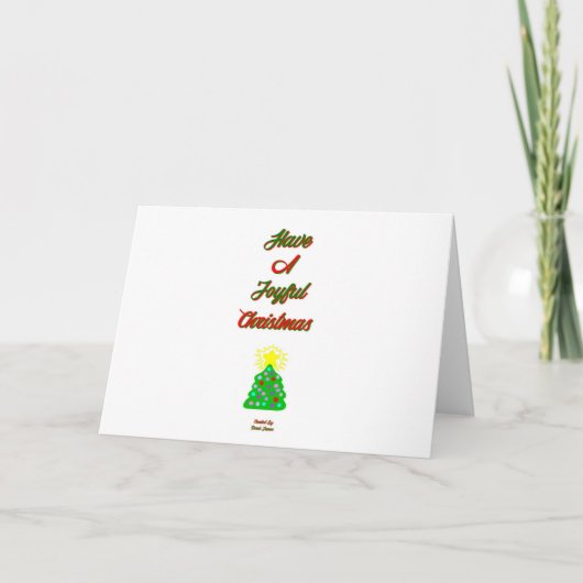 Carte de vœux horizontale de Noël joyeux (Devant)