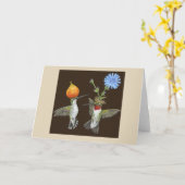 Carte de voeux horizontale Doug et Cheryl (Fleur jaune)