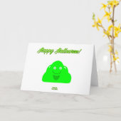 Carte de voeux horizontale Halloween Blob (Fleur jaune)