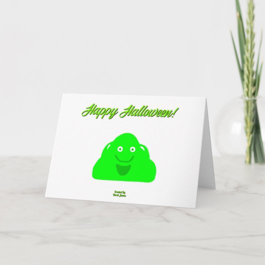 Carte de voeux horizontale Halloween Blob (Devant)