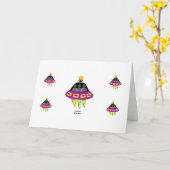 Carte de voeux horizontale pour l'enlèvement d'Ali (Fleur jaune)