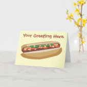 Carte de voeux Hot Dog (Fleur jaune)