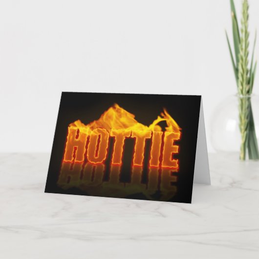 Carte de voeux Hottie Flames (Devant)