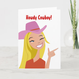 Carte de voeux Howdy Cowboy