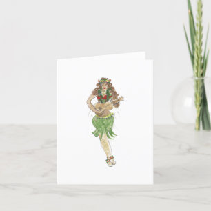 Carte de voeux "Hula Girl"
