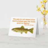 Carte de voeux humoristique au sujet de la pêche (Fleur jaune)