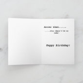 Carte de voeux humoristique de joyeux anniversaire (Intérieur)