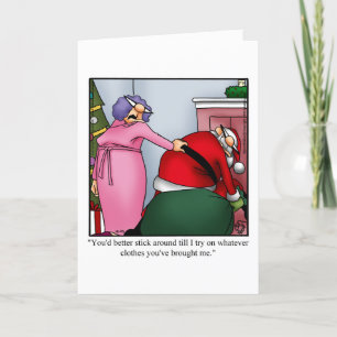 Carte de vœux humoristique de Noël amusante