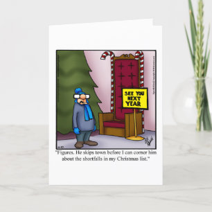 Carte de vœux humoristique de Noël amusante