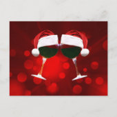 Carte de vœux humoristique de Noël pour vin  (Devant)