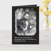 Carte de vœux humoristique de psychologue psycholo (Fleur jaune)