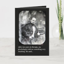 Carte de vœux humoristique de psychologue psycholo