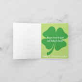 Carte de vœux humoristique de "Saint-Patrick" (Intérieur)