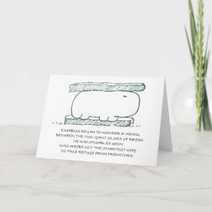 Carte de voeux humoristique de sandwich à