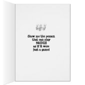 Carte de voeux humoristique des joueurs de pont (Intérieur (Droit))