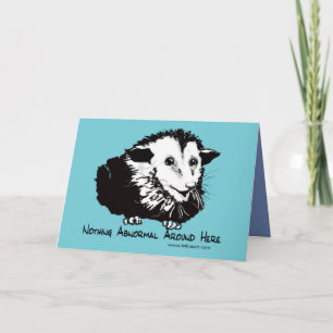 Carte de voeux humoristique d'opossum
