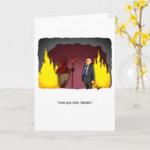 Carte de voeux humoristique "Juste Pour Rire" (Fleur jaune)