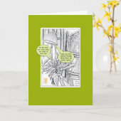 Carte de voeux humoristique Plante & Lamp Blank (Fleur jaune)