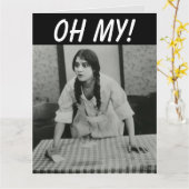 CARTE DE VOEUX HUMORISTIQUE RETRO SUR LE VIEILLISS (Fleur jaune)