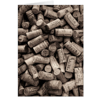 Carte de vœux humoristique sur le bouchon de vin