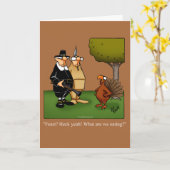 Carte de voeux Humour de Thanksgiving (Fleur jaune)
