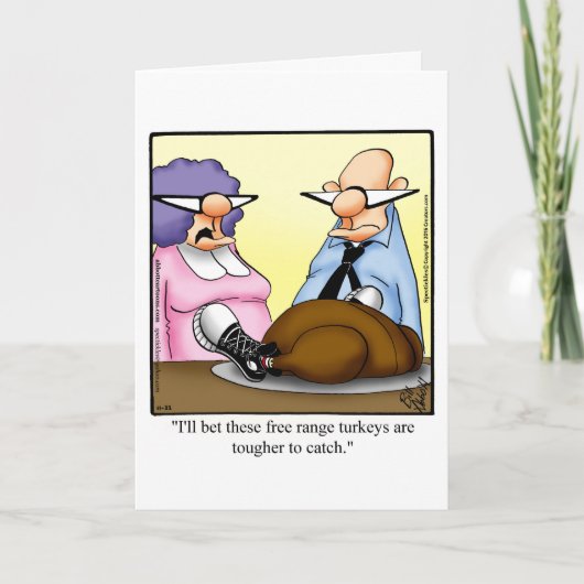 Carte de voeux Humour de Thanksgiving (Devant)