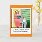 Carte de voeux Humour Halloween (Fleur jaune)