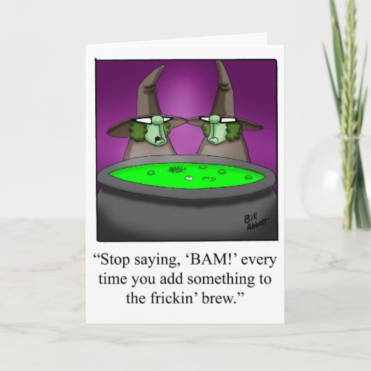 Carte de voeux Humour Halloween pour Halloween (Devant)