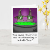 Carte de voeux Humour Halloween pour Halloween (Fleur jaune)