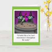 Carte de voeux Humour Halloween pour Halloween (Fleur jaune)