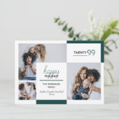 Carte de voeux Hunter Green Trois-Photos Joyeuses (Debout devant)