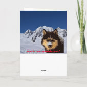Carte de vœux Husky sibérien (Dos)