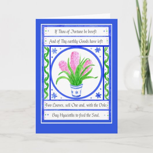 Carte de voeux Hyacinths Inspirational Quote (Devant)