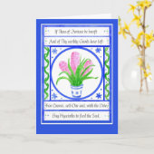 Carte de voeux Hyacinths Inspirational Quote (Fleur jaune)
